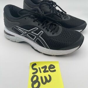 Asics Black and White Athletic Shoes